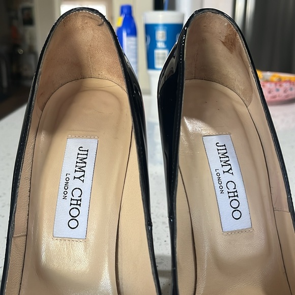 Jimmy Choo Anouk Pointy size 37.5 black patent leather heels! - Picture 5 of 13